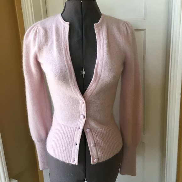 Lilac angora fur cardigan pink purple feminine - Picture 3 of 6
